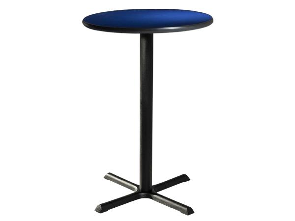CEBT-020 | 30" Round Bar Table w/ Blue Top and Standard Black Base -- Trade Show Furniture Rental